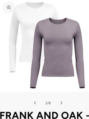 Frank & Oak Long Sleeve Crew Neck Top Duo